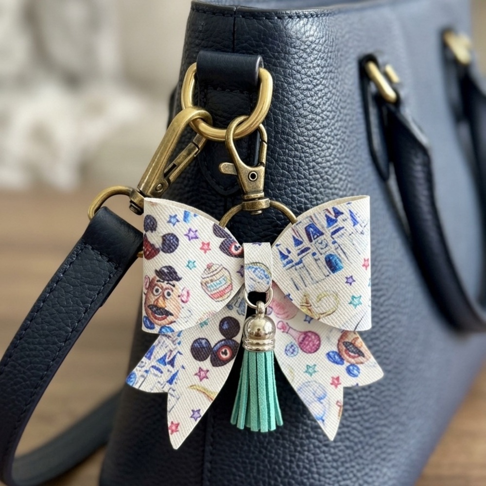 Disney Parks Icons Bow Bag Charm Key Chain